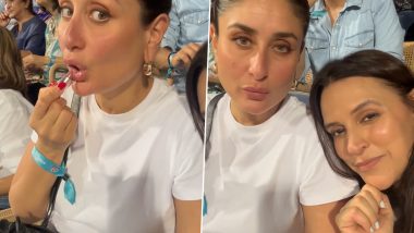 IPL 2024: Kareena Kapoor Khan Channels Her Inner Poo at MI vs CSK Match at Wankhede Stadium With Neha Dhupia and John Abraham (Watch Video)