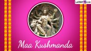 Chaitra Navratri 2024 Day 4 Goddess Kushmanda Images: Share Maa Kushmanda Photos, Wallpapers, WhatsApp Messages and Quotes To Celebrate Fourth Day of Navratri