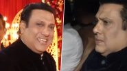 Arti Singh-Dipak Chauhan Wedding: Govinda Makes Surprise Appearance at Niece&rsquo;s Marriage Celebrations, Hero No. 1 Looks Dapper in Black (Watch Video)