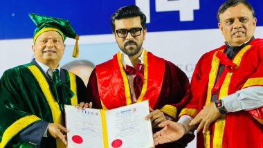 Ram Charan Receives Honorary Doctorate From Vels University, Father Chiranjeevi and Wife Upasana Konidela Congratulate Him