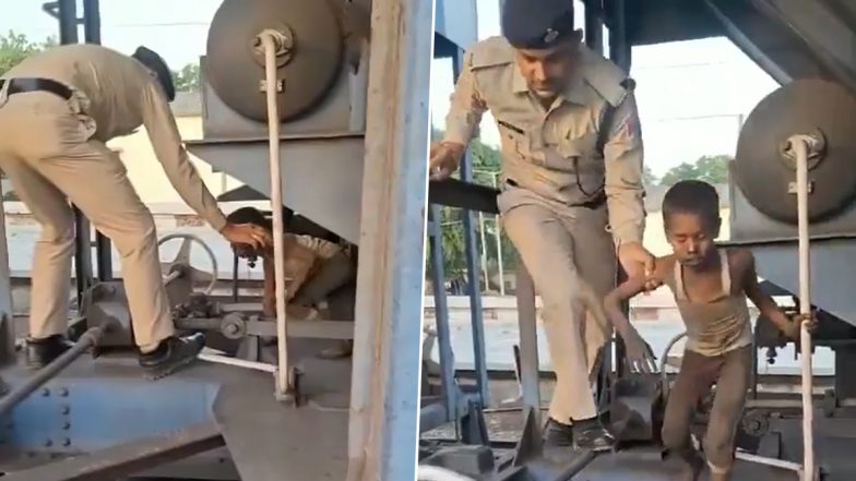 Hardoi: Small Boy Miraculously Survives After Travelling Over 100 Kms While Sitting Between Wheels of Goods Train, Rescued by RPF Personnel (Watch Video)