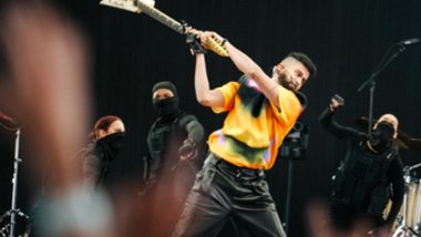 AP Dhillon's Guitar Breaking Stunt While Performing at Coachella 2024 Invites Backlash (Watch Viral Video)