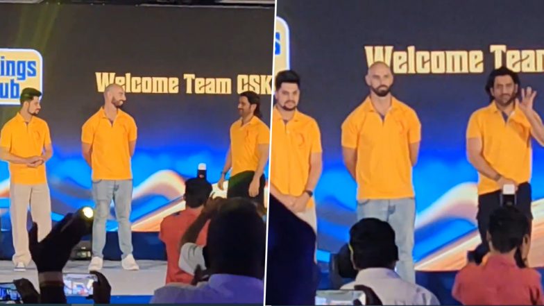 Fans Go Crazy as MS Dhoni Enters Stage During CSK Promotional Event, Watch Viral Video