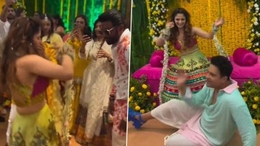 Arti Singh Haldi Ceremony: Brid-To-Be Dances Her Heart Out With Brother Krushna Abhishek and Fiance Dipak Chauhan (Watch Video)