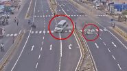 Tamil Nadu Road Accident Video: Four of Family Among Five Dead After Speeding SUV Hits Moped on Virudhunagar-Madurai Highway, CCTV Footage Surfaces