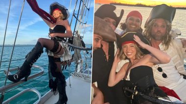 Sydney Sweeney Channels Seductive Pirate Vibes; Immaculate Actress Looks Bold and Beautiful in Black Corset and Boots! (View Pics)