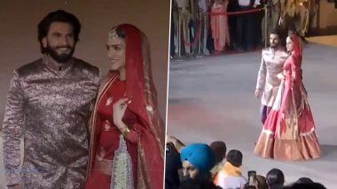Kriti Sanon and Ranveer Singh Dazzle in Banarasi Elegance at Manish Malhotra's Fashion Show in Varanasi (Watch Video)