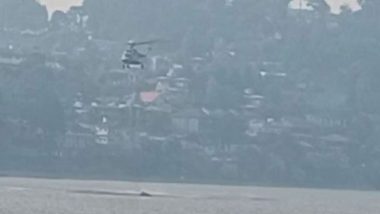 Nainital Forest Fire: Massive Forest Blaze Rages in Dense Foliage in Mountains, IAF Deploys MI-17 Choppers in Ongoing Dousing Operation (Watch Videos)