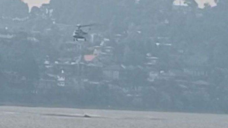 Nainital Forest Fire: Massive Forest Blaze Rages in Dense Foliage in Mountains, IAF Deploys MI-17 Choppers in Ongoing Dousing Operation (Watch Videos)