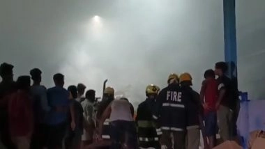 India News | Telangana: Fire Breaks out at Cotton Godown in Rangareddy District