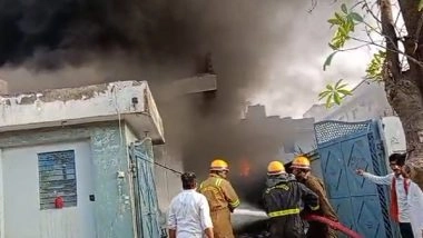 India News | Fire Breaks out at Eyeglasses Factory in UP's Ghaziabad, None Hurt
