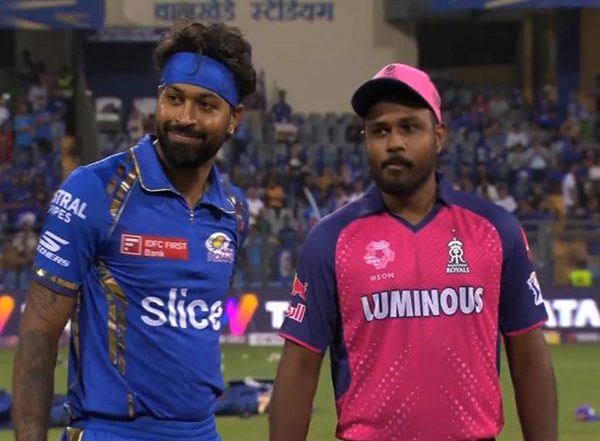 Sports News | IPL 2024: Rajasthan Royals Captain Sanju Samson Wins Toss, Opts to Field Against Mumbai Indians