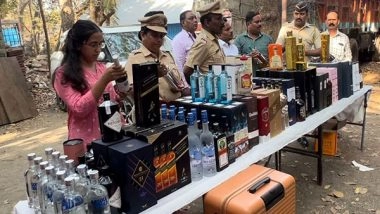India News | Mumbai Police Seize Liquor Worth over Rs 14 Lakh, Detain One Person