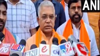 India News | BJP's Dilip Ghosh Vows Caution After Election Commission Censured His Remark Against WB CM Banerjee