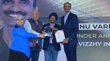 Business News | Dr Vishnu Vardhan Foretells India's AI Leadership with Hanooman Launch, Receives GEN-AI Founder of the Year Award