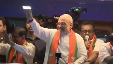 India News | Lok Sabha Elections: Home Minister Amit Shah Holds Road Show in Karnataka's Channapatna