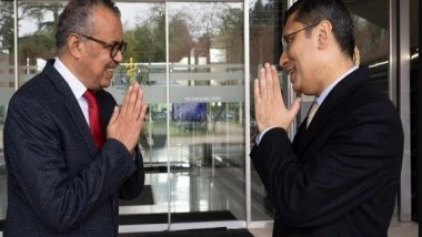 World News | India's UN Envoy in Geneva Arindam Bagchi Meets WHO Chief Tedros Adhanom Ghebreyesus