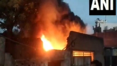 India News | Fire Breaks out at Rubber Warehouse in UP's Meerut