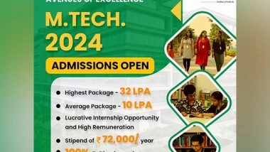 Business News | SRM AP M.Tech. Admissions Open: Lucrative Placement Offers and 100% Fee Waiver