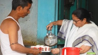 India News | West Bengal: CM Mamata Serves Tea at Local Stall, Plucks Tea Leaves at Farm
