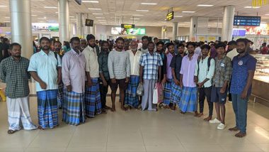 India News | 19 Fishermen from Tamil Nadu Released from Sri Lankan Prison Arrives in Chennai