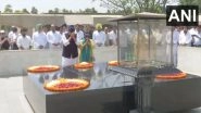 India News | Sanjay Singh Pays Tribute to Mahatma Gandhi at Rajghat a Day After Being Released from Tihar