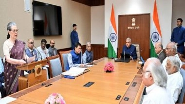 India News | Rajya Sabha Chairman Administers Oath to 14 Newly Elected Members Including Sonia Gandhi