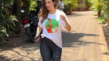 Entertainment News | Fashion Diaries: Malaika Arora Spotted Wearing T-shirt with Her Doodle