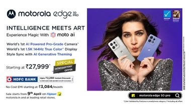 Business News | Motorola Launches Edge 50 Pro in India with World's First True Colour Camera and Display Validated by Pantone and More Starting at Just Rs. 27,999*