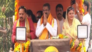 India News | Odisha: Union Minister Pradhan Holds Road Show in Deogarh, Seeks Votes for Party's Subash Chandra Panigrahi