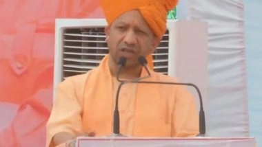 India News | CM Yogi Addresses Public Meeting for BJP Candidate Sumedhanand Saraswati in Rajasthan's Sikar