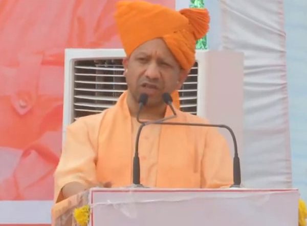 India News | CM Yogi Addresses Public Meeting for BJP Candidate Sumedhanand Saraswati in Rajasthan's Sikar