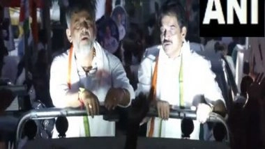India News | Kerala: Congress Leaders DK Shivakumar, KC Venugopal Hold Roadshow in Alappuzha