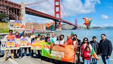 World News | 'Overseas Friends of BJP' in US March in Support of PM Modi's Re-election Bid