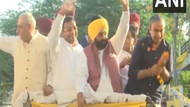 India News | Punjab CM Mann Holds Roadshow in Support of AAP's Kurukshetra Candidate Sushil Gupta