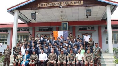 India News | Assam Rifles Conducts National Integration Tour for Cadets of Sainik School Satara