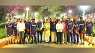 Sports News | IPL 2024: Rajasthan CM Bhanjanlal Sharma Meets the Royals, Receives Signed Bat by Players