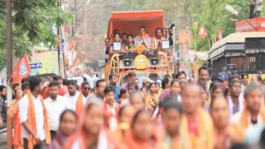 India News | Lok Sabha Polls: Union Minister Dharmendra Pradhan Holds Roadshow in Odisha's Sambalpur