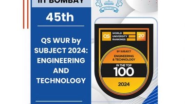 Business News | IIT Bombay Improves Rankings in QS World University Rankings by Subject for 2024