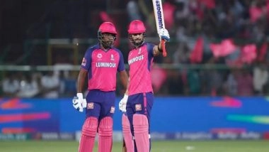 Sports News | IPL 2024: Samson, Parag's Fireworks Propel Rajasthan Royals to 196/3 Against Gujarat Titans