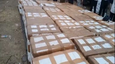 India News | Telangana Police Seize Illegal Cigarettes Worth Rs 2.15 Cr in Hyderabad