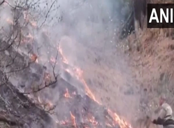 India News | J-K: Fire Breaks out in Bandipora Forest Area