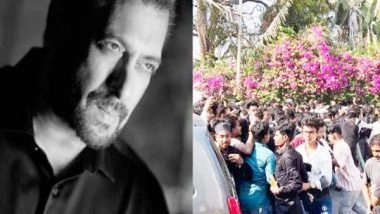 Entertainment News | Cops Lathicharge Crowd Gathered Outside Salman Khan's Residence on Eid