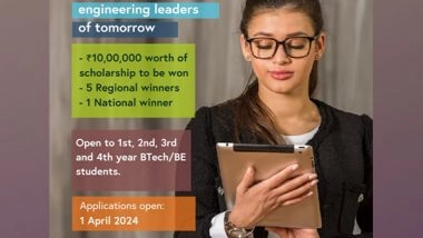 Business News | The IET Announces the 8th Edition of the IET India Scholarship Award to Recognise Future Engineering Leaders