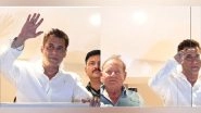 Entertainment News | Salman Khan Greets Fans Outside Galaxy Apartment on Eid, Poses with His Father Salim Khan