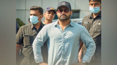 War 2: Jr NTR Unveils His Intriguing Look for YRF Spy Universe Film in Mumbai Arrival (View Pics)
