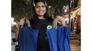 Business News | Teen Activist Manya Harsha Leads Recycling Revolution in Bengaluru, Transforms Granny's Sarees into Sustainable Bags on Earth Day