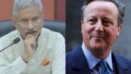 World News | EAM Jaishankar, UK Counterpart David Cameron Discuss Situation in West Asia