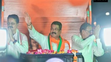 India News | Odisha: Union Minister Dharmendra Pradhan and BJP's Cuttack Candidate Bhartruhari Mahtab Hold Roadshow