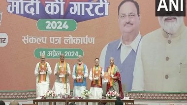 India News | BJP Launches Its Manifesto 'Sankalap Patra' for 2024 Lok Sabha Polls
